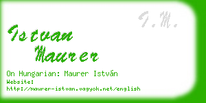 istvan maurer business card